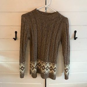Brown and White Jon and Anna Sweater